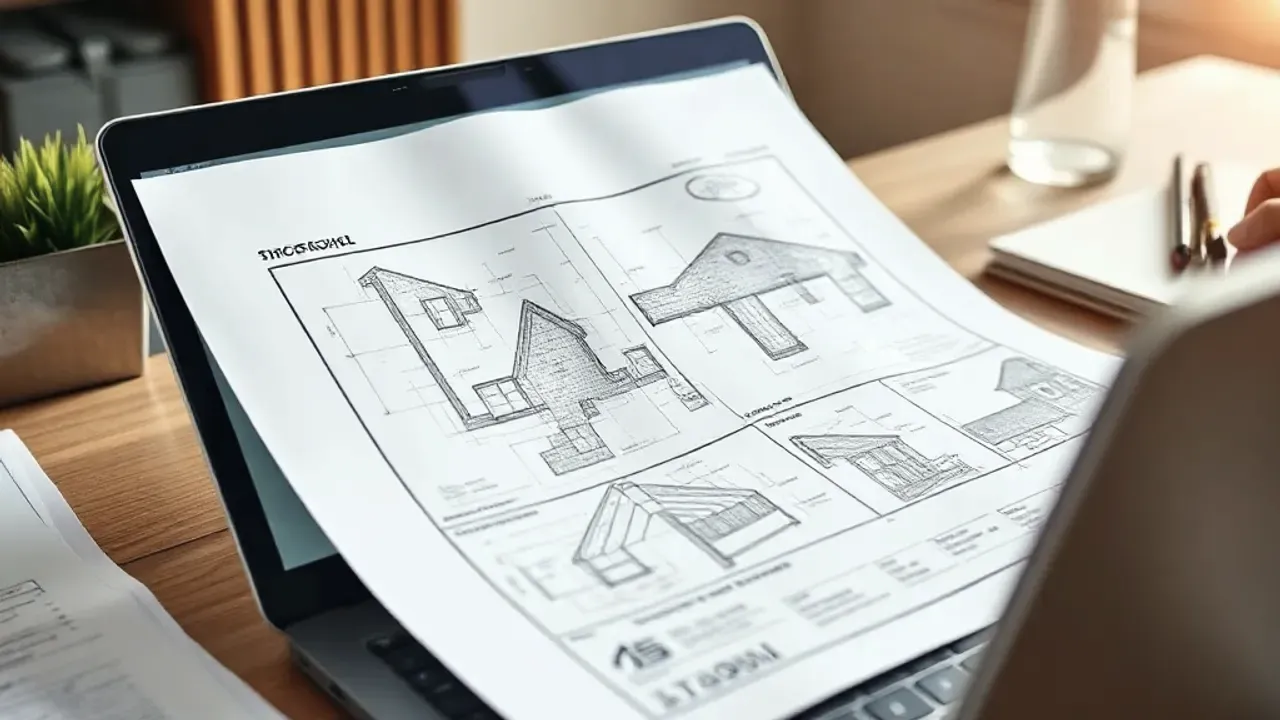 Plans and survey data produced by Slate roofing